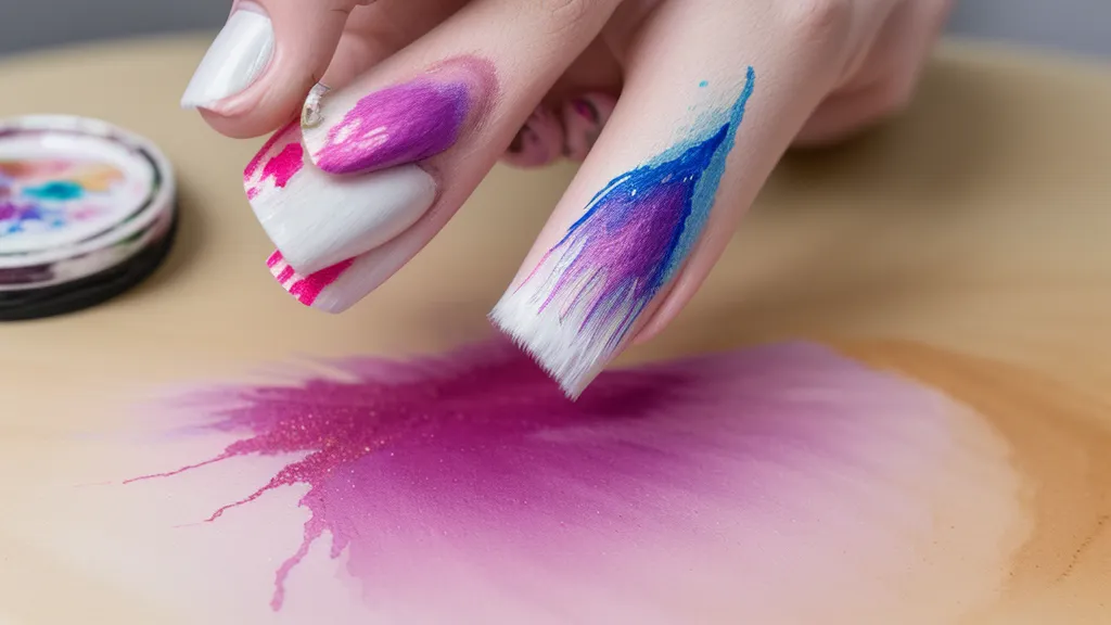 Resultado final de uñas con glitter perfectamente lisas y brillantes
