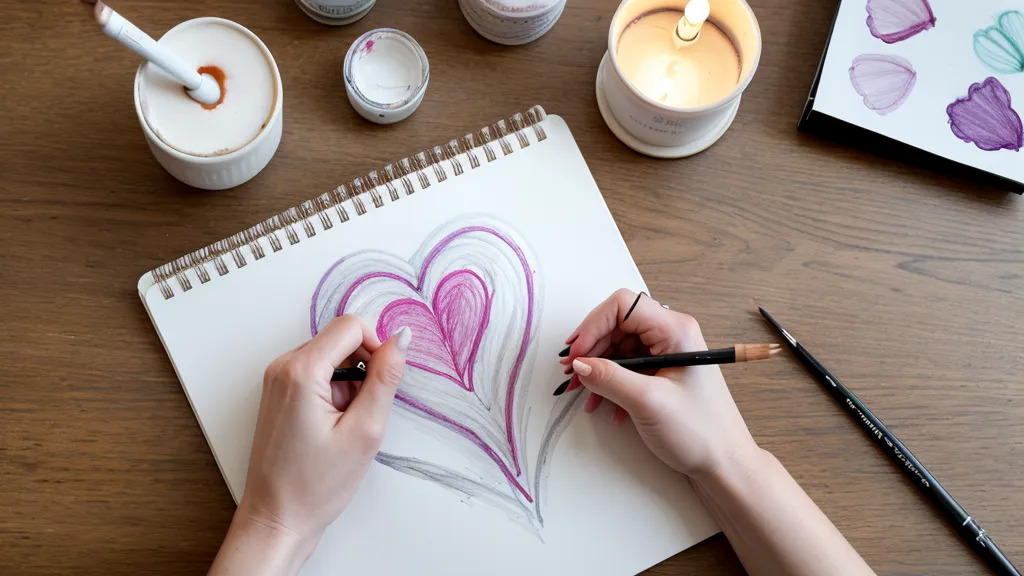 Resultado final de un corazón minimalista pintado a mano alzada en la uña anular.
