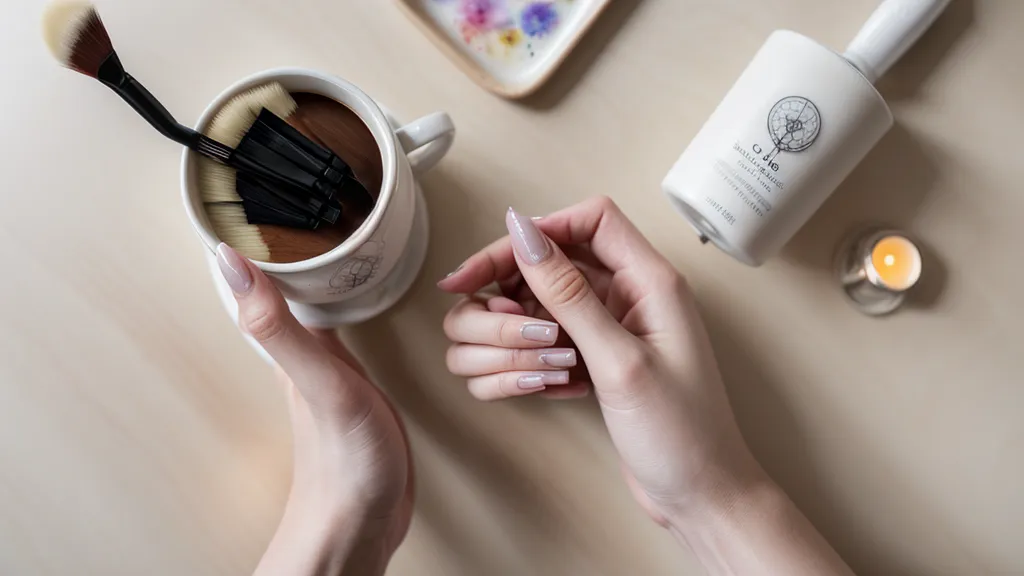 Uñas con relieve resistiendo el contacto con agua y detergente en tareas domésticas