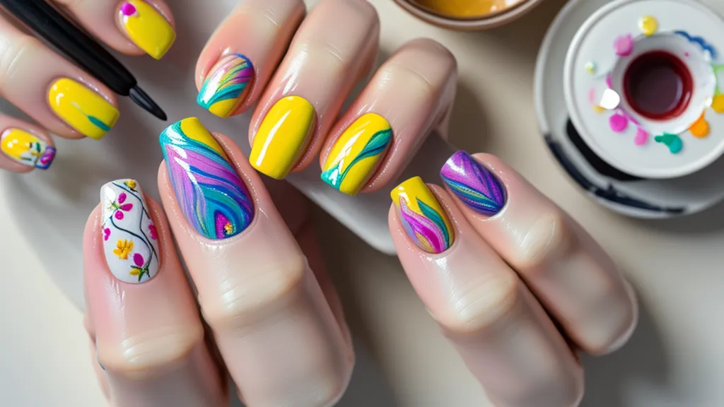 Escritorio de práctica de nail art en Rosario durante una noche de domingo